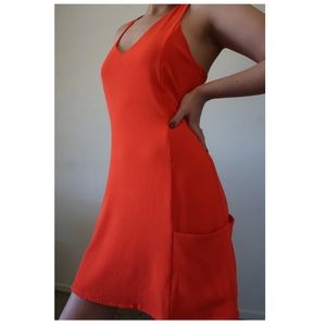 Orange dress with pockets